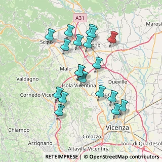 Mappa Via S. Marco, 36033 Isola Vicentina VI, Italia (6.88368)