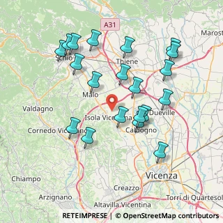 Mappa Via S. Marco, 36033 Isola Vicentina VI, Italia (7.7015)