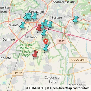 Mappa 24050 Zanica BG, Italia (3.89167)