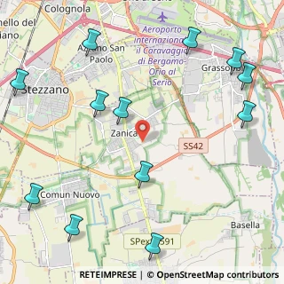 Mappa 24050 Zanica BG, Italia (2.91667)