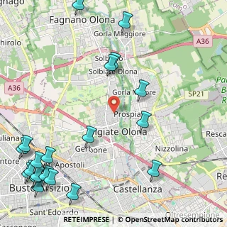 Mappa Via Filippo Corridoni, 21057 Olgiate Olona VA, Italia (3.209)