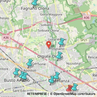 Mappa Via Filippo Corridoni, 21057 Olgiate Olona VA, Italia (3.21)