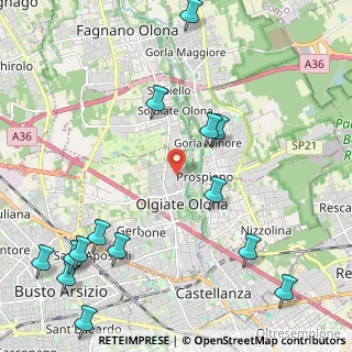 Mappa Via Filippo Corridoni, 21057 Olgiate Olona VA, Italia (2.88286)