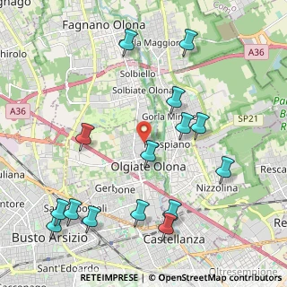 Mappa Via Filippo Corridoni, 21057 Olgiate Olona VA, Italia (2.45067)