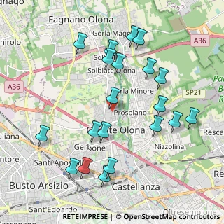 Mappa Via Filippo Corridoni, 21057 Olgiate Olona VA, Italia (2.1295)