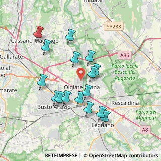 Mappa Via Filippo Corridoni, 21057 Olgiate Olona VA, Italia (3.44563)