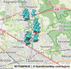 Mappa Via Monte Grappa, 21055 Gorla Minore VA, Italia (1.232)