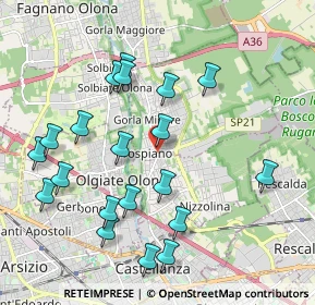 Mappa Via Monte Grappa, 21055 Gorla Minore VA, Italia (2.1195)