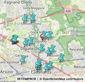 Mappa Via Monte Grappa, 21055 Gorla Minore VA, Italia (2.106)