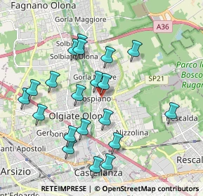 Mappa Via Monte Grappa, 21055 Gorla Minore VA, Italia (1.975)