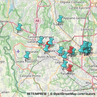 Mappa Via Santa Rita, 21057 Olgiate Olona VA, Italia (9.3835)