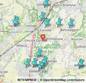 Mappa Via Pastore, 20866 Carnate MB, Italia (2.58688)