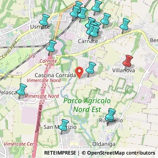 Mappa Via Pastore, 20866 Carnate MB, Italia (1.359)