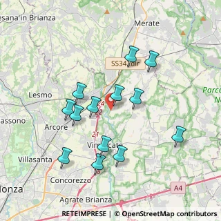 Mappa Via Pastore, 20866 Carnate MB, Italia (3.53615)