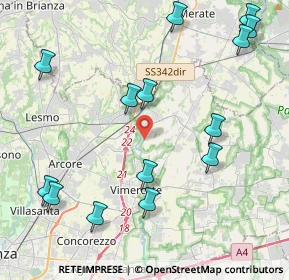 Mappa Via Pastore, 20866 Carnate MB, Italia (5.01357)