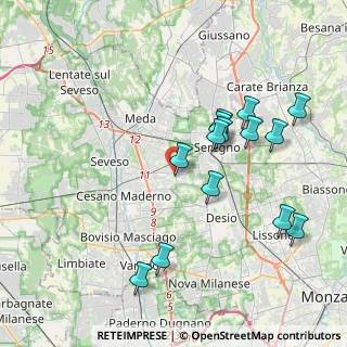 Mappa Via Cantore General Antonio, 20811 Cesano Maderno MB, Italia (3.94143)