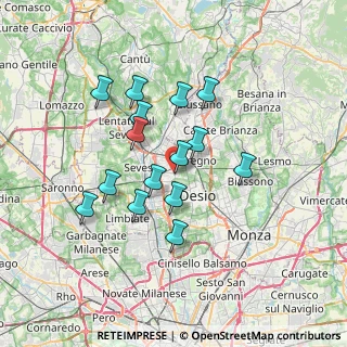 Mappa Via Cantore General Antonio, 20811 Cesano Maderno MB, Italia (5.91533)