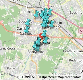 Mappa Via N. Locarno, 21017 Samarate VA, Italia (1.308)