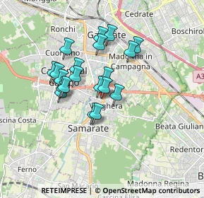 Mappa Via N. Locarno, 21017 Samarate VA, Italia (1.362)