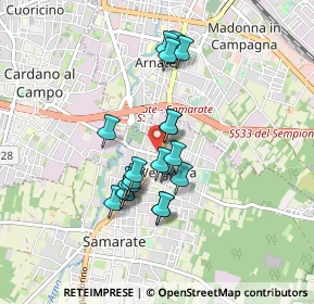 Mappa Via N. Locarno, 21017 Samarate VA, Italia (0.7)