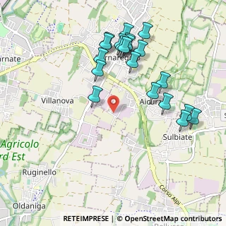 Mappa Via del Commercio, 20886 Aicurzio MB, Italia (1.041)