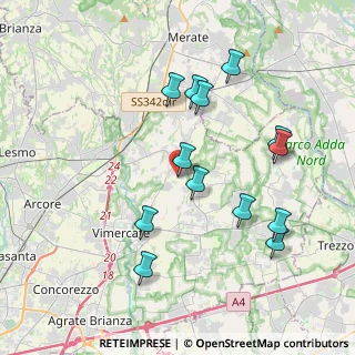 Mappa Via del Commercio, 20886 Aicurzio MB, Italia (3.85538)