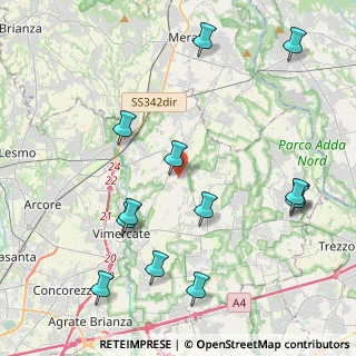 Mappa Via del Commercio, 20886 Aicurzio MB, Italia (4.88231)
