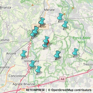 Mappa Via del Commercio, 20886 Aicurzio MB, Italia (3.62333)