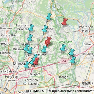 Mappa Via del Commercio, 20886 Aicurzio MB, Italia (7.53188)