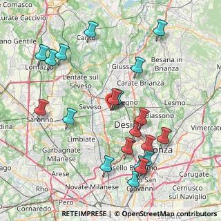 Mappa Via Luigi Rizzo, 20811 Cesano Maderno MB, Italia (8.9655)