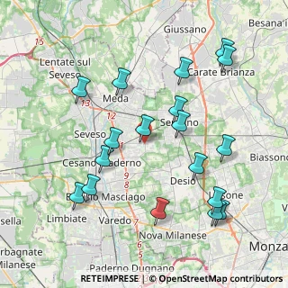 Mappa Via Luigi Rizzo, 20811 Cesano Maderno MB, Italia (4.27444)