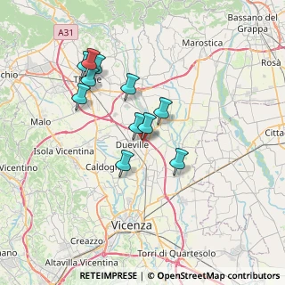 Mappa Via Astichelli, 36031 Dueville VI, Italia (6.19636)