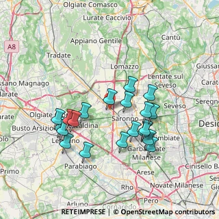 Mappa Via Giampiero Clerici, 21040 Gerenzano VA, Italia (6.8375)