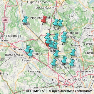 Mappa Via Giampiero Clerici, 21040 Gerenzano VA, Italia (6.41333)
