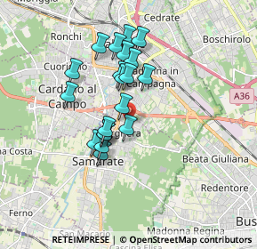 Mappa Via Acquedotto, 21017 Samarate VA, Italia (1.421)