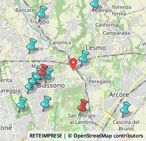 Mappa Via Madonna delle Nevi, 20853 Biassono MB, Italia (2.49615)