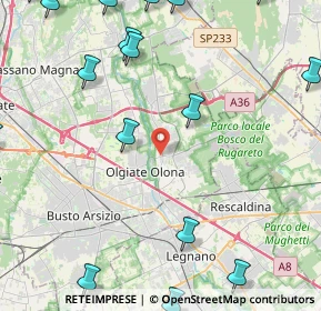 Mappa Via Vallazza, 21055 Gorla Minore VA, Italia (6.805)