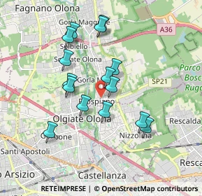 Mappa Via Vallazza, 21055 Gorla Minore VA, Italia (1.61067)