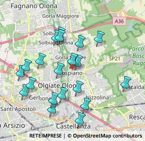 Mappa Via Vallazza, 21055 Gorla Minore VA, Italia (1.942)