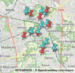 Mappa Via San Carlo, 20831 Seregno MB, Italia (1.63684)