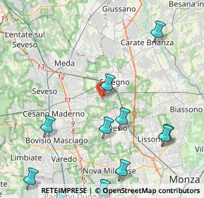 Mappa Via San Carlo, 20831 Seregno MB, Italia (5.85917)