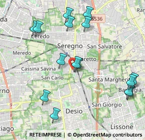 Mappa Via Carlo Emilio Gadda, 20831 Seregno MB, Italia (2.296)