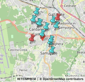 Mappa Via Bolzano, 21010 Cardano Al Campo VA, Italia (1.31538)
