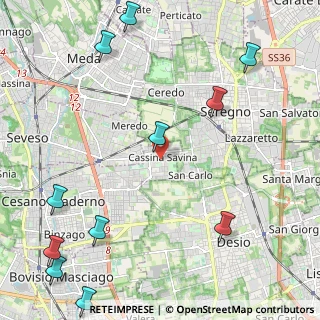 Mappa Via Sandro Pertini, 20811 Cesano Maderno MB, Italia (3.09727)