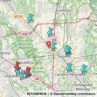 Mappa 21040 Gerenzano VA, Italia (5.34538)