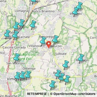 Mappa Strada per Cascina Restelli, 20886 Aicurzio MB, Italia (3.0905)