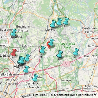 Mappa Strada per Cascina Restelli, 20886 Aicurzio MB, Italia (9.4895)