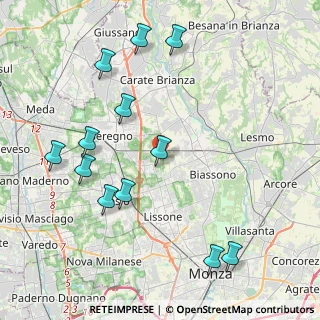 Mappa Strada vicinale per, 20851 Lissone MB, Italia (4.6625)