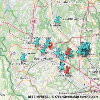Mappa Via Palmanova, 21057 Olgiate Olona VA, Italia (8.6325)