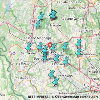 Mappa Via Palmanova, 21057 Olgiate Olona VA, Italia (7.6295)